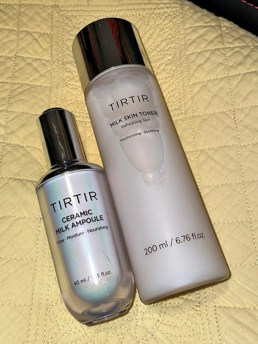 TIRTIR Milk Skin Toner and Ceramic Milk Ampoule Set Skincare Duo